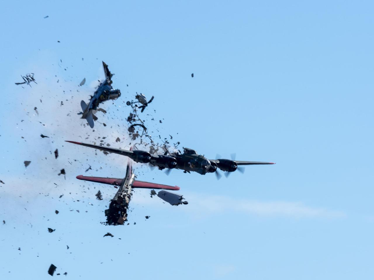 Drone show crash